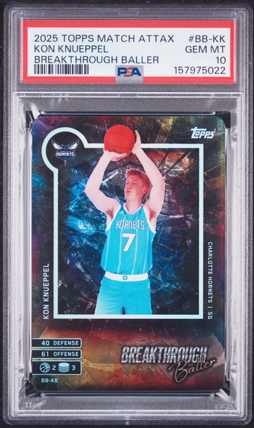 2025 Topps Match Attax Kon Knueppel #BB-KK PSA 10