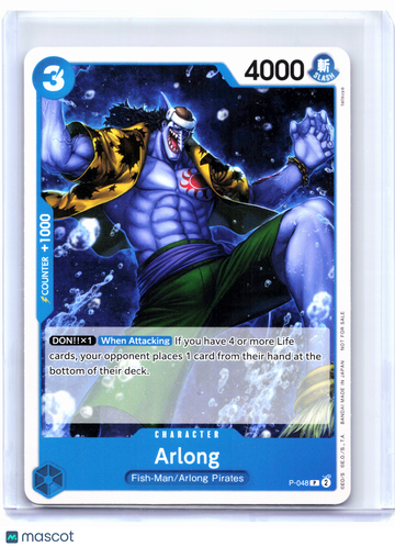 One Piece Promotion Cards Arlong (Sealed Battle Kit Vol. 1) Nonfoil Promo #P-048