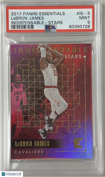 2017 Panini Essentials Indispensable LeBron James #IS-5 Stars PSA 9