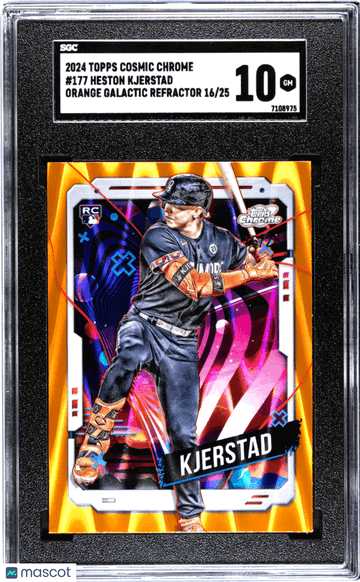 2024 Topps Cosmic Chrome Heston Kjerstad #177 Orange Galactic Refractor SGC 10