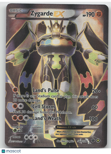 2016 XY Fates Collide Yellow A Alternate Zygarde EX Holo Rare #54a/124