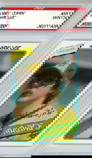 1980 Topps Mark Lee #557 PSA 9 P1302