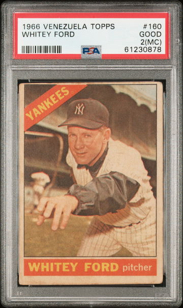 1966 Venezuela Baseball #160 Whitey Ford MC PSA 2