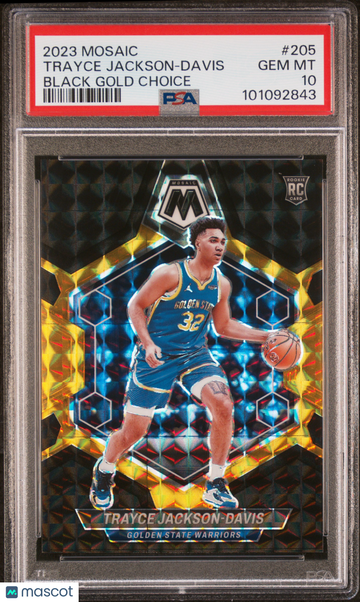 2023 Panini Mosaic Trayce Jackson-Davis #205 Black Gold Choice /8 PSA 10