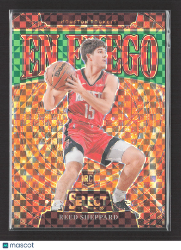 2025 Panini Select En Fuego Prizm Reed Sheppard #2 Checkerboard RC