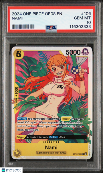 2024 One Piece Op08-Two Legends Nami PSA 10 #106