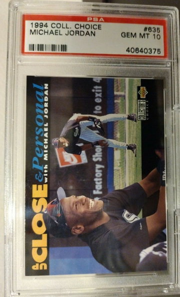 1994 Upper Deck Collector's Choice Up Close & Personal 635 Michael Jordan PSA 10 Gem-Mint