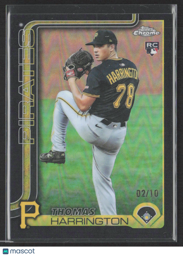 2025 Topps Chrome Update Series Thomas Harrington #USC177 Gold RayWave /10 RC