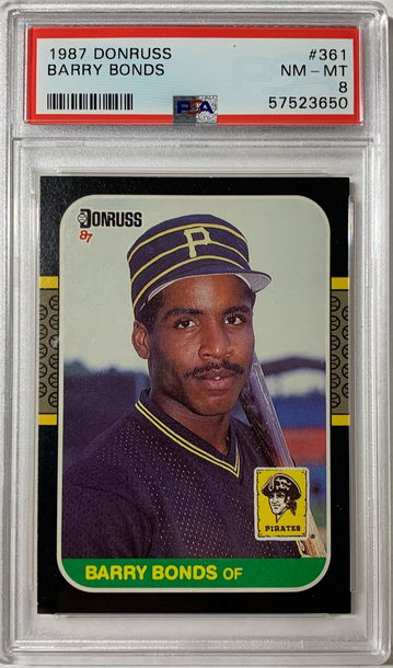 1987 Donruss Barry Bonds PSA 8 #361