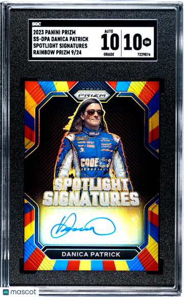2023 Panini Prizm Danica Patrick #SS-DPA Spotlight Sigs. Rainbow SGC 10 Auto 10