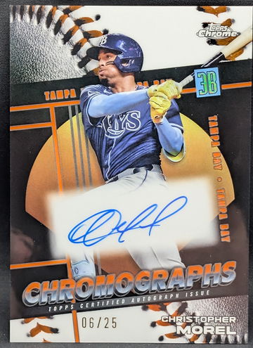2025 Topps Chrome Chromographs #CHR-CM Christopher Morel Tampa Bay Rays AU /25