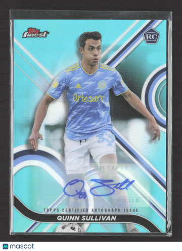 2022 Topps Finest Quinn Sullivan #59 Aqua RC 34/75 Auto