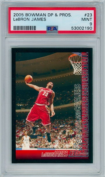 LOW Pop - 2005 Bowman DP & Prospects #23 Lebron James (PSA 9) Cleveland Cavaliers (NBA) Basketball