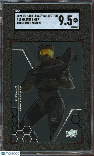 Master Chief 2024 Upper Deck HALO Black Augmented 385/699 #19 SGC 9.5