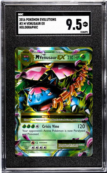 2016 Pokemon Evolutions Holographic M Venusaur EX #2/108 SGC 9.5