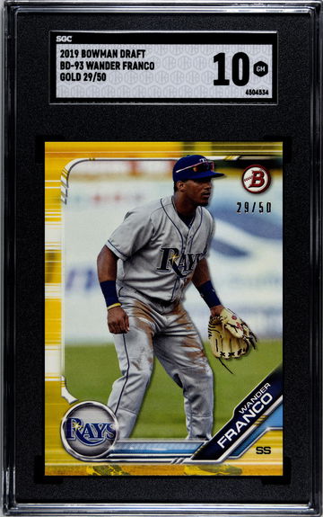 2019  Bowman Draft Wander Franco Gold 29/50 SGC 10 Gem Mint