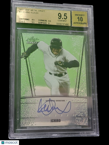 2011 Leaf Metal Draft Ichiro Suzuki #I1 BGS 9.5 Auto 10