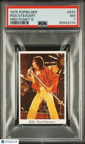 1975 Popbilder Popbilder Med Punkt III Rod Stewart #633 PSA 7