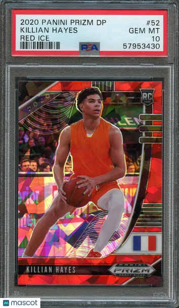 2020 Panini Prizm Draft Picks Killian Hayes #52 Red Ice PSA 10