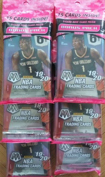 2019-20 Panini Mosaic- 6x Cello Pack lot
