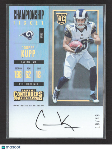 2017 Panini Contenders Football Championship Ticket Cooper Kupp #334 /49 RC