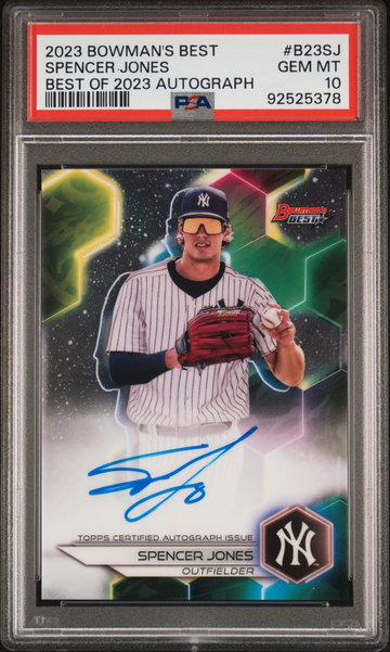 2023 Bowman's Best Best of '23 Autograph Spencer Jones #B23SJ PSA 10