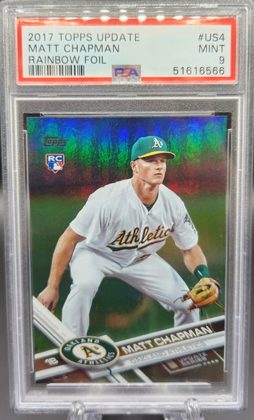 Matt Chapman 2017 Topps Update Rainbow Foil RC Rookie PSA 9