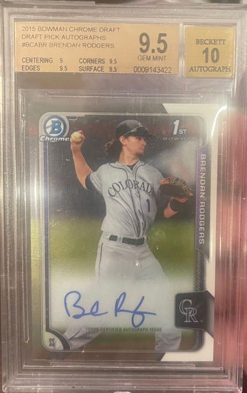 2015 Bowman Chrome Draft Brendan Rodgers Auto 
