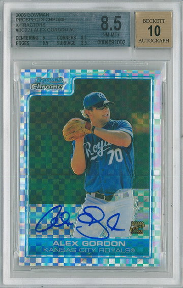 2006 Bowman Alex Gordon #BC221 BGS 8.5 Auto 10