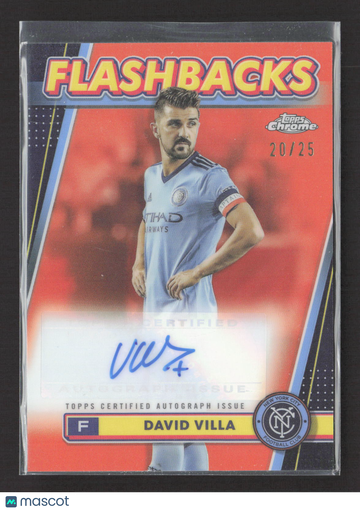 2024 Topps Chrome Flashbacks David Villa #FA-DV Orange /25