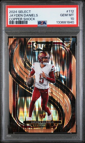2024 Panini Select Copper Shock Jayden Daniels #112 /239 PSA 10
