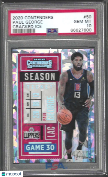 2020 Panini Contenders Paul George #50 Cracked Ice PSA 10