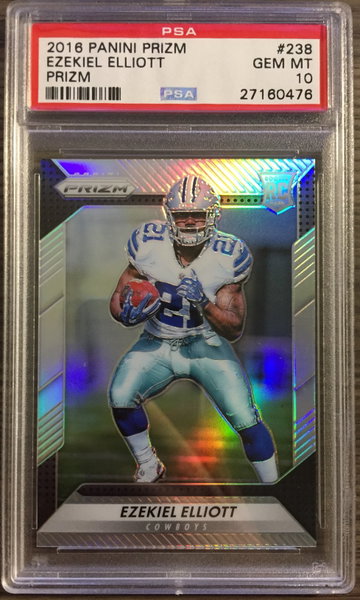 Ezekiel Elliott 2016 Prizm silver psa 10