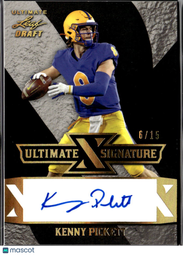 Kenny Pickett 2022 Leaf Ultimate Draft Ultimate X Signature Auto /15 Pittsburgh Panthers
