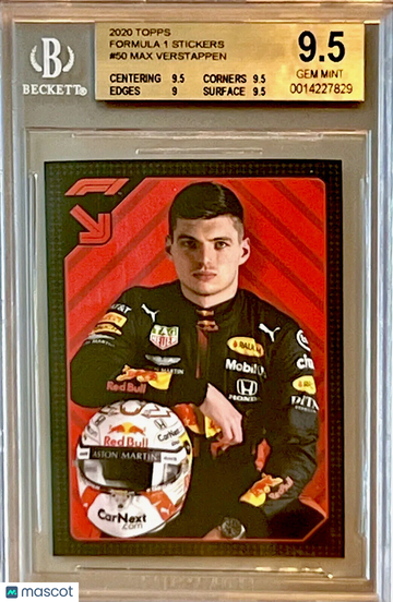 POP 6 BGS 9.5 RC Max Verstappen 2020 Topps F1 Red Sticker SP Variation Rookie