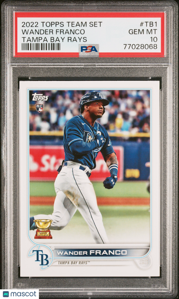 2022 Topps Team Set Tampa Bay Rays Wander Franco #TB1 PSA 10