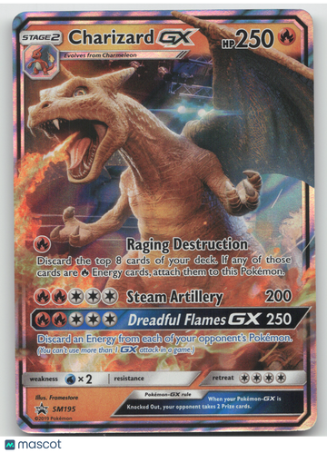 2019 Sun & Moon Promos Charizard GX Black Star Promo #SM195