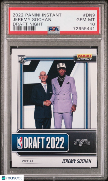 2022 PANINI INSTANT DRAFT NIGHT #9 JEREMY SOCHAN PSA GEM MINT 10