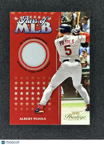 2004 Playoff Prestige Albert Pujols #MLB-1 Stars of MLB Jersey SN MEM St. Louis Cardinals