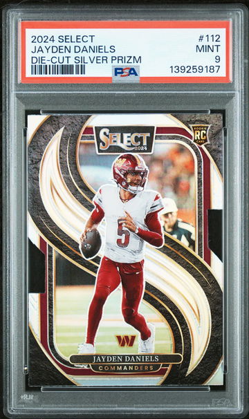 2024 Panini Select Silver Die-Cut Jayden Daniels #112 PSA 9
