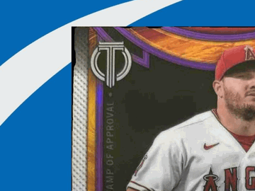 2023 Tribute Topps Tribute Mike Trout #SOA-MT Stamp of Approval Relics Purple /50 GAME USED