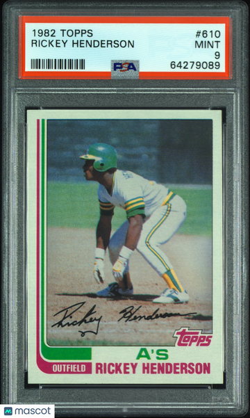 1982 Topps Rickey Henderson #610 PSA 9