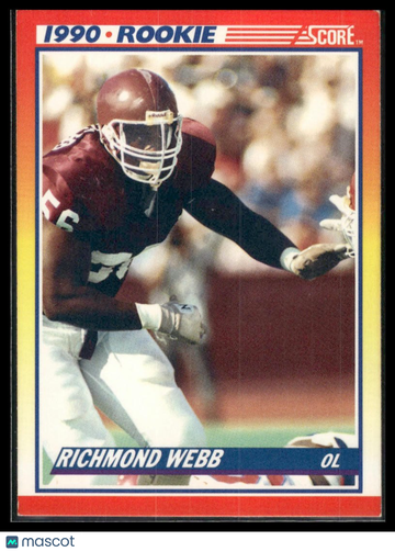 1990 Score Richmond Webb #306 RC