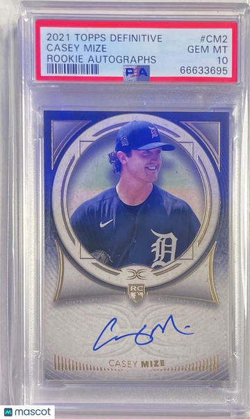 2021 Topps Definitive Rookie Autographs Casey Mize #CM2 PSA 10