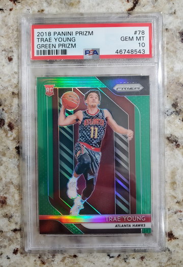 2018 Prizm Green TRAE YOUNG PSA 10