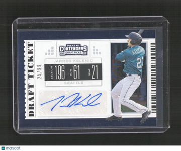 2019 Panini Contenders Draft Picks Collegiate Jarred Kelenic #23 Prospect Ticket Autographs Draft Ticket AU,SN