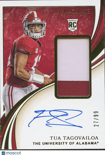 2020 Tua Tagovailoa Patch Rookie Panini Authentic