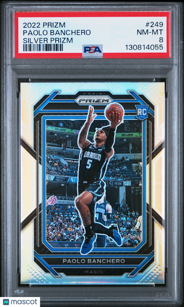 2022 Panini Prizm Paolo Banchero #249 Silver Rookie RC PSA 8