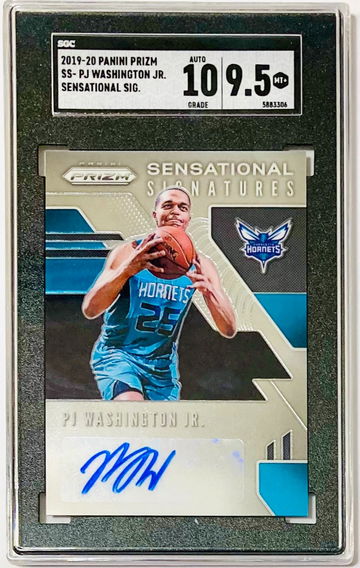 PJ P.J. Washington 2019-20 Panini Prizm Sensational Signatures Rookie Auto SGC 10 AUTO 9.5 MINT+ Charlotte Hornets