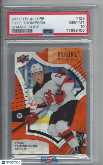 2021 Upper Deck Allure Tyce Thompson #129 Orange Slice PSA 10